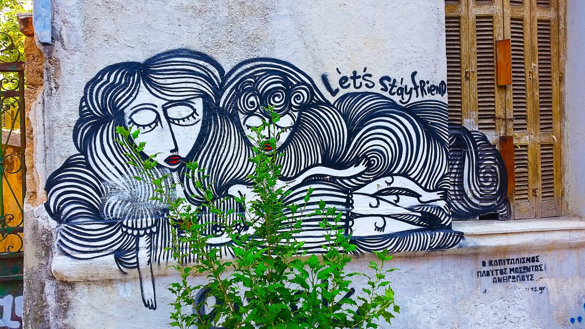 street art de Sonke à Athènes, Grèce
