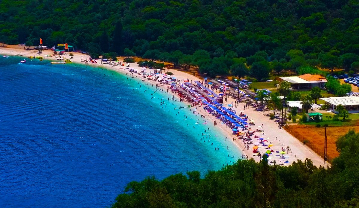 plage d'Antisamos près de Sami à Céphalonie, Kefalonia, Grèce