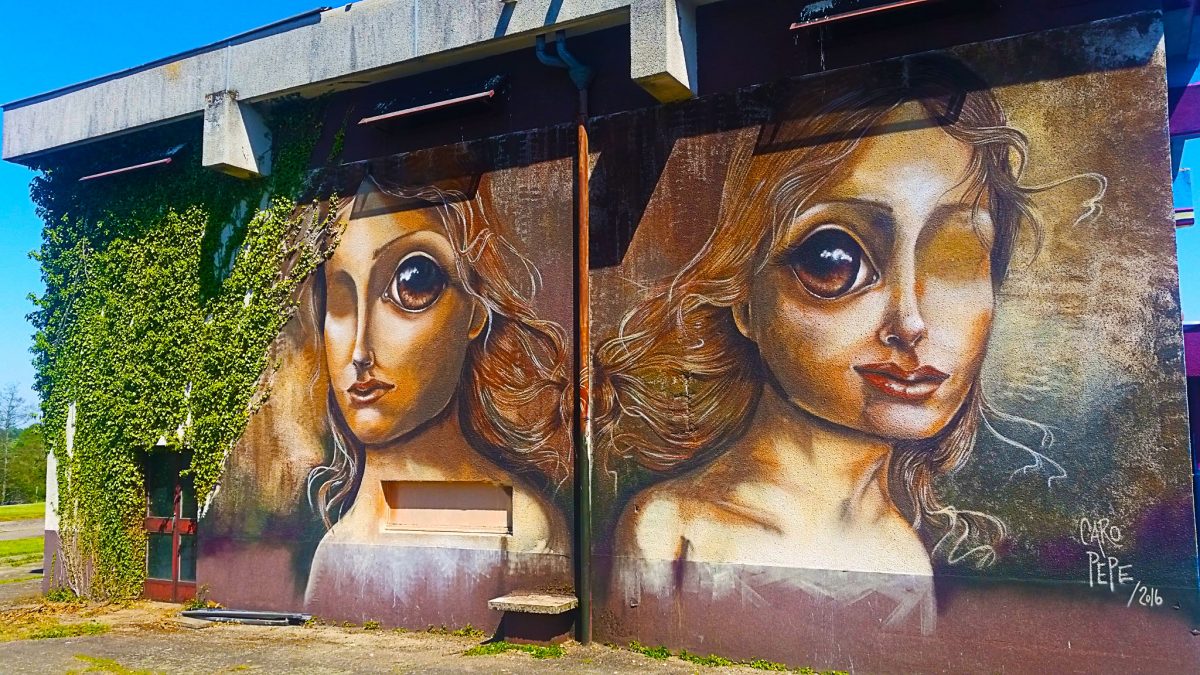Caro Pepe à la Street Art City de Lurcy-Lévis dans l'Allier