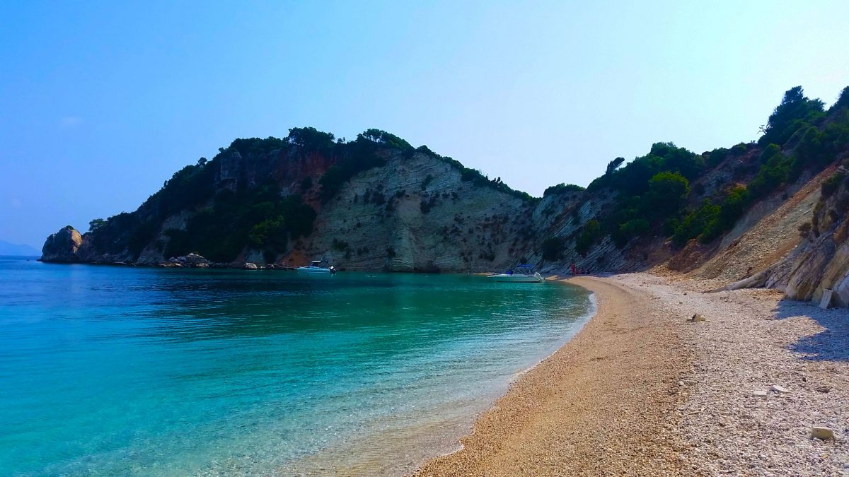la plage de Gidaki à Ithaque en Grèce