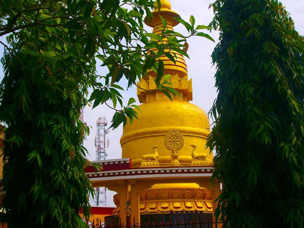 Stupa à Bodhgaya dans l'état du Bihar, Inde