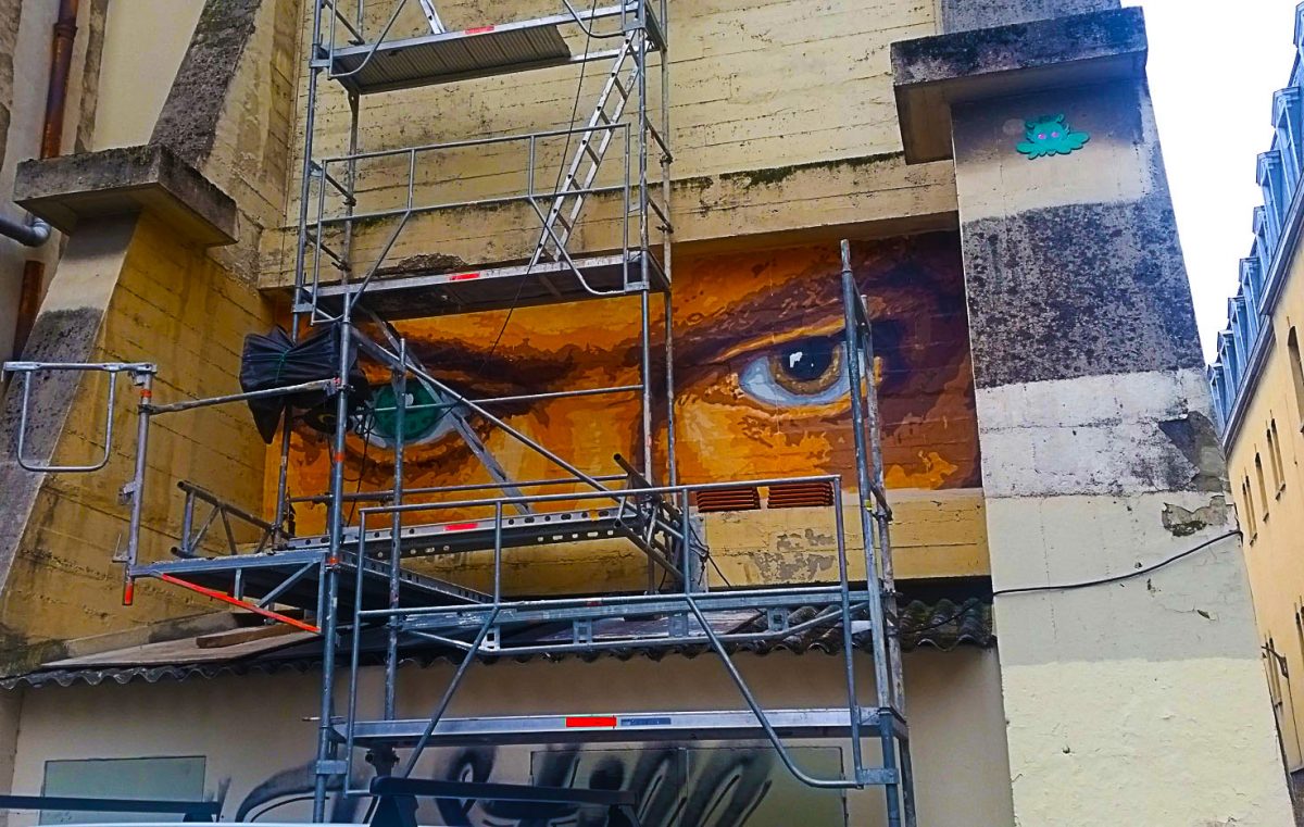 David Bowie en street art sur les pentes de la Croix Rousse à Lyon