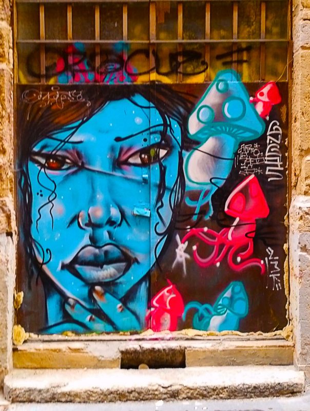 Avatar en street art sur les pentes de la Croix-rousse, Lyon