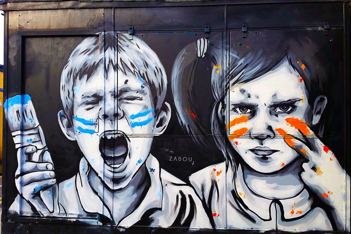 street art de Zabou à Bethnal Green à Londres